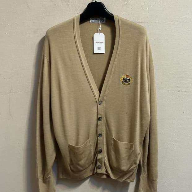 버버리 메리노울 엠블럼 가디건