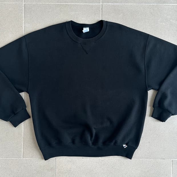 90s 빈티지 러셀 스웻셔츠 블랙 XL
