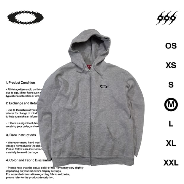오클리 소프트웨어 00s M사이즈 후드집업