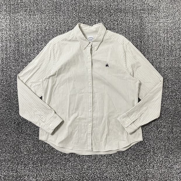 빈티지9. 브룩스브라더스 옥스포드 스트라이프 셔츠 그레이 화이트