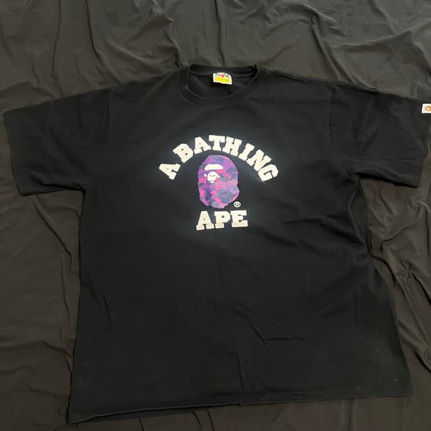 베이프 카모 컬리지 퍼플/블랙 XXL