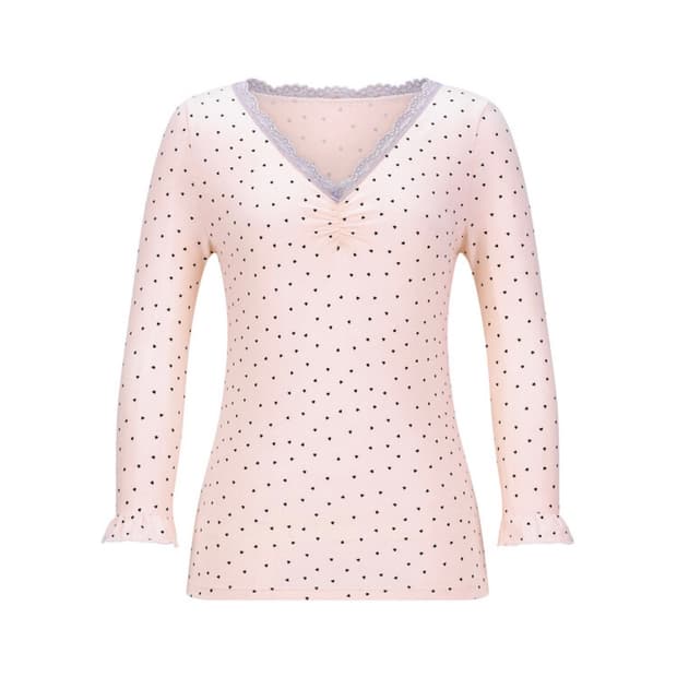  샵페어리 mini heart lace top (light pink) 