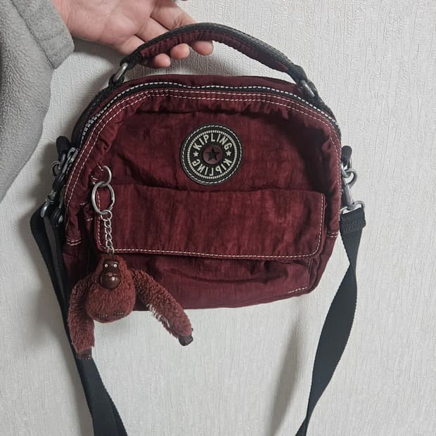 키플링 3way 멀티 크로스백 버건디.와인