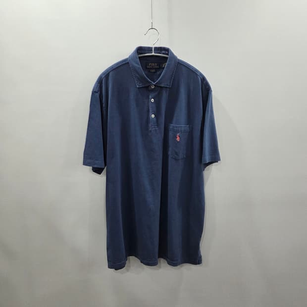 폴로랄프로렌 코튼 카라 반팔티 빈티지블루 L 