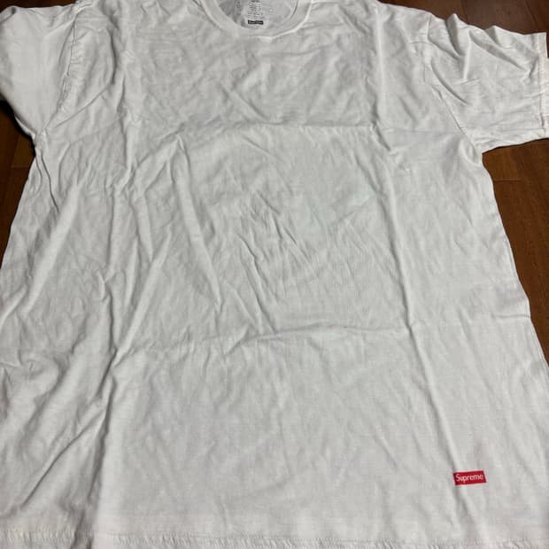 슈프림 헤인즈 태그리스 티셔츠 화이트 라지 1개