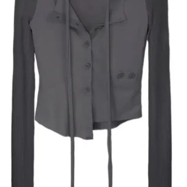 보네 bonnae 차콜 머플러 가디건