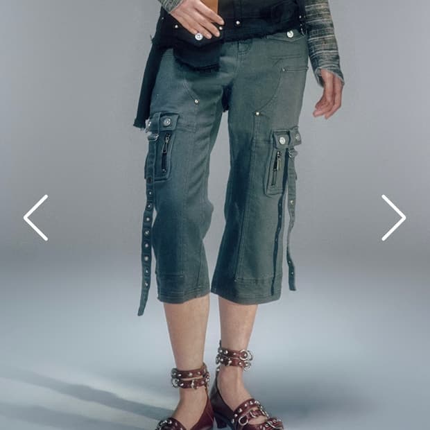 베이컨트 아카이브 piko capri pants charcoal