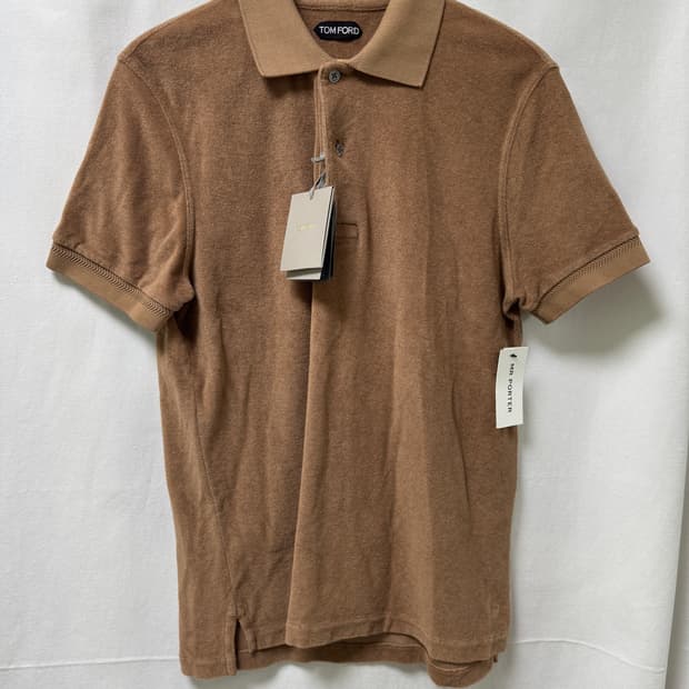 톰포드 브라운 테리 피케 티셔츠 50