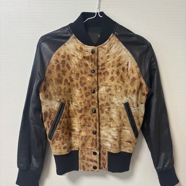 R13 레오파드 봄버 재킷