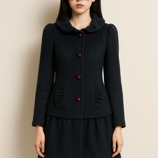 레니본 베비알카파 양모 코트 54호