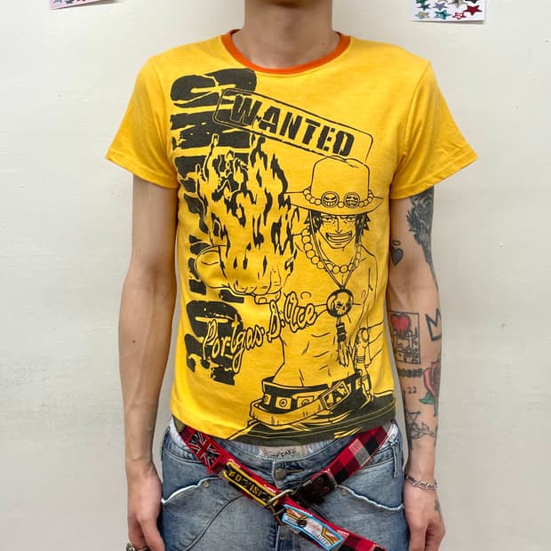 One Piece Ace Yellow T-shirt