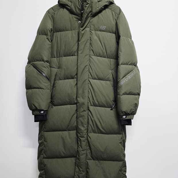 뉴발란스 다운롱패딩 카키색90