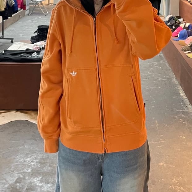 아디다스 파이어버드 오렌지 후드집업 H1779