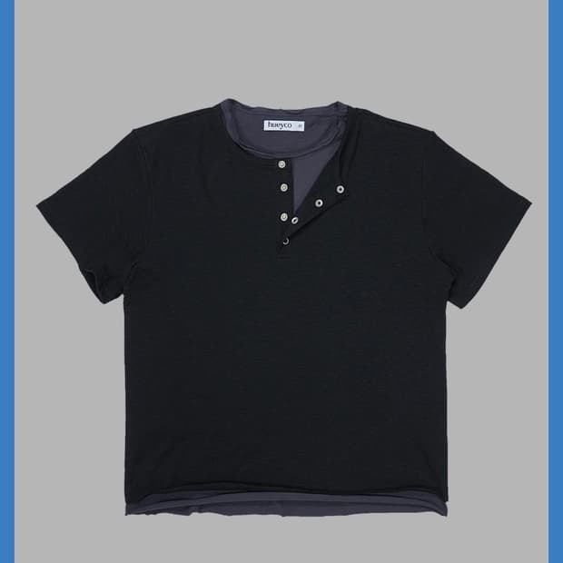 huey layered tee black
