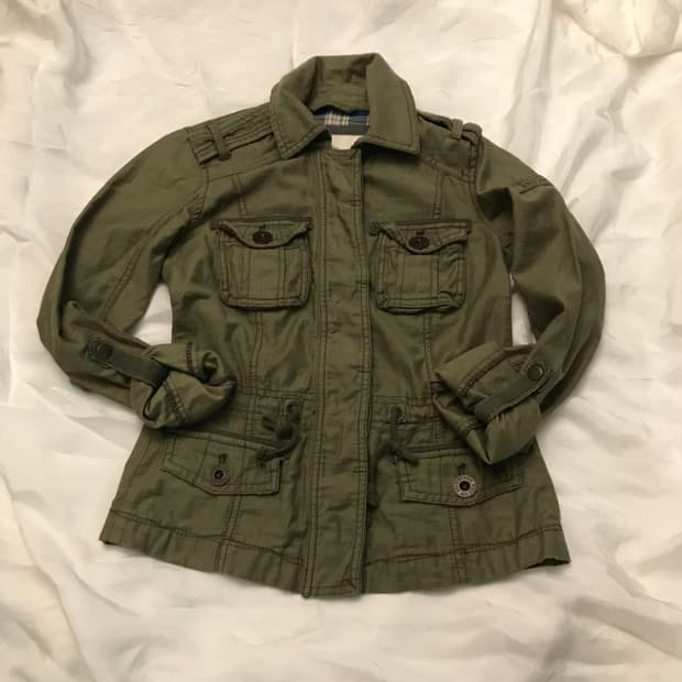 Abercrombie 아베크롬비 딱붙 Y2k 카키 자켓