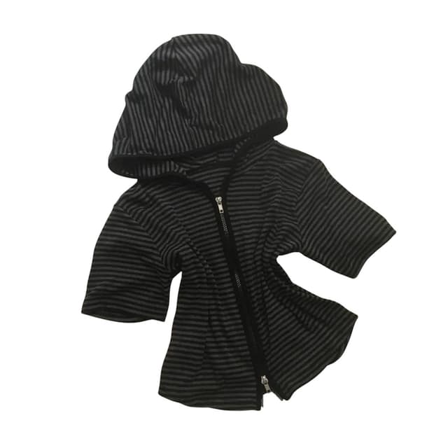 스트라이프 투웨이 반팔 집업