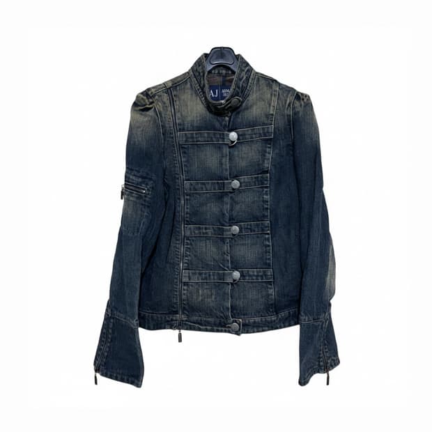 Armani 알마니 아르마니 사무라이 데님 나폴레옹 자켓 38