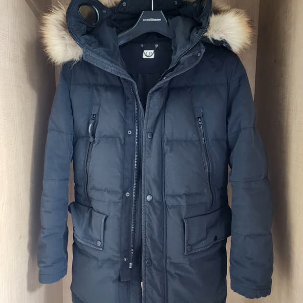 C.P.Company 씨피컴퍼니 고글 N3B 퍼 후드 다운 롱패딩 XL