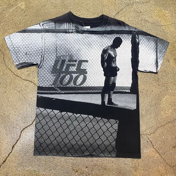 미국빈티지 UFC 100 나염 반팔 티셔츠