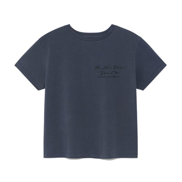 글로니(GLOWNY) GLASS CLUB TEE 클래스 클럽 티 네이비
