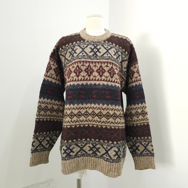 GANT 울 100% 노르닉 니트 남녀공용 