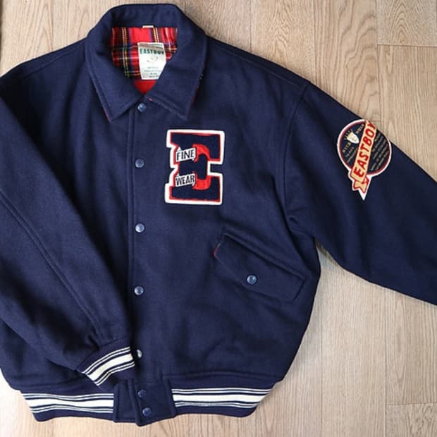 일본판 80 - 90s east boy  이스트 보이 빈티지 바시티 자켓