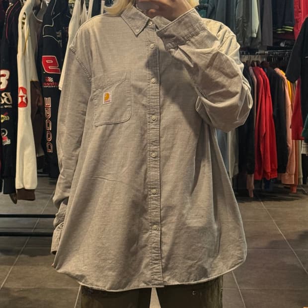 [NO.9] 칼하트 코듀로이 긴팔셔츠 그레이