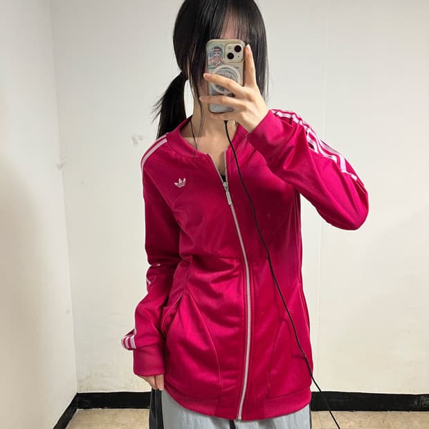 Adidas Hot Pink Long Track Jacket