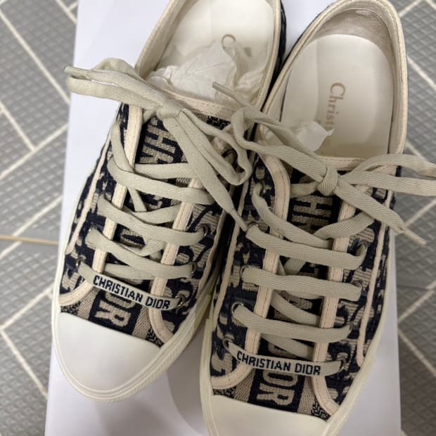 디올 오블리크 스니커즈 38 딥블루