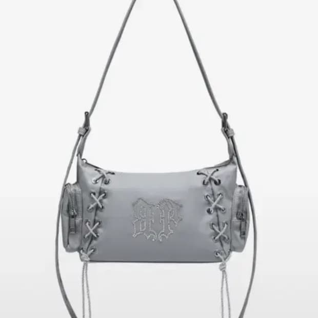 블랙퍼플 글로우 코르셋 백 그레이 팝니다 새상품