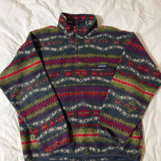 1994 파타고니아 신칠라 아즈텍 블랙베리 새커거위아, USA, L