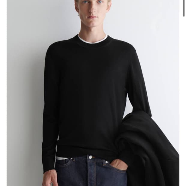 [M] 코스 슬림핏 메리노울 니트