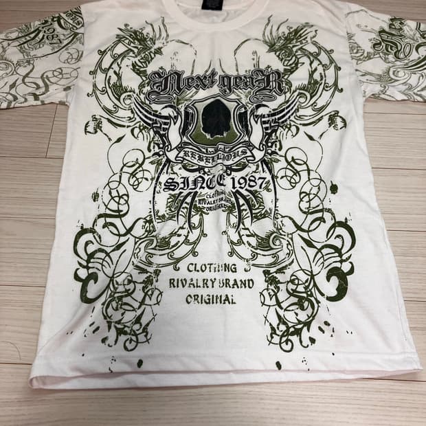 고스펑크 반팔티셔츠 해골 긱시크 빈티지