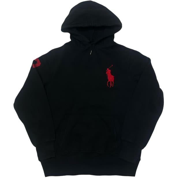 폴로 랄프로렌 빅포니 블랙후드티 M
