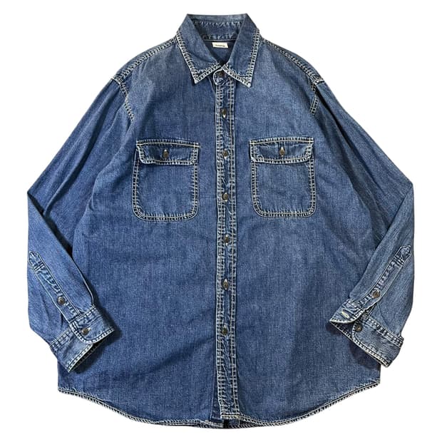 에드윈 스티치 데님 셔츠
