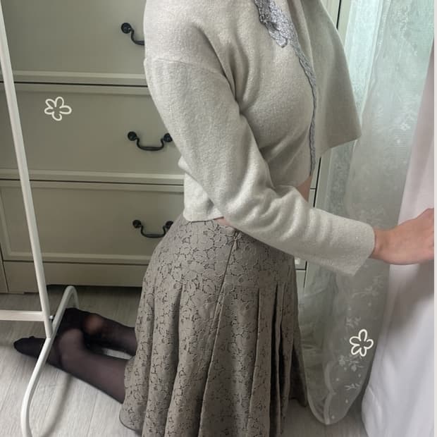 Silver glow crop tee (vintage)