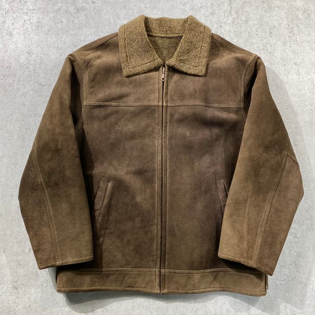 [105] 90s Vintage 빈티지 브라운 스웨이드 무스탕 자켓