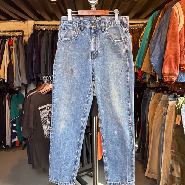 칼하트 릴렉스핏 페인팅 데님 팬츠 32x30