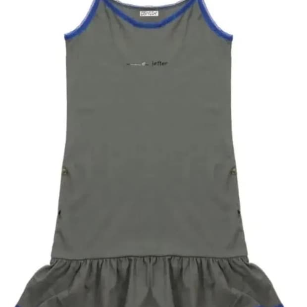 오스하이 레이스 버튼 드레스 카키 Lace Button Dress Kha