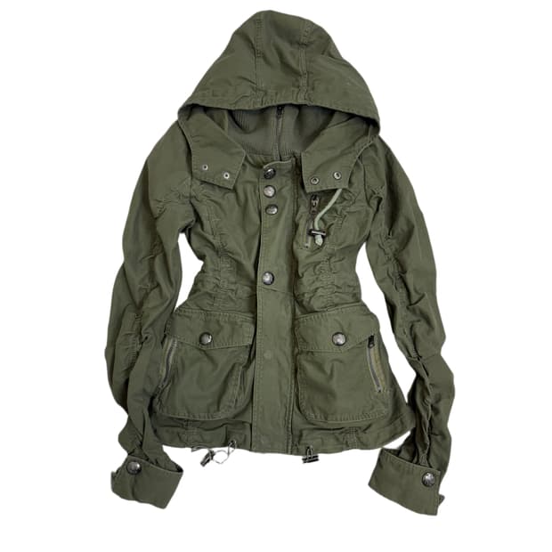 Jpn 셔링 포인트 야상자켓