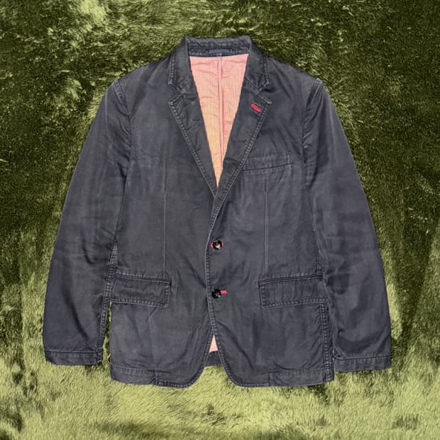 [S] 꼼데가르송 옴므 08AW 워시드 코튼 블레이저 자켓