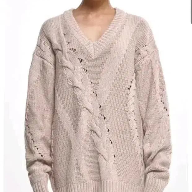 나체 믹스드 트위스트 니트 사이즈 1