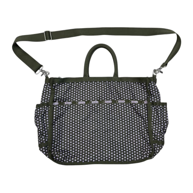 레스포삭 모리걸 도트 땡땡이 포켓 크로스백 가방 카키