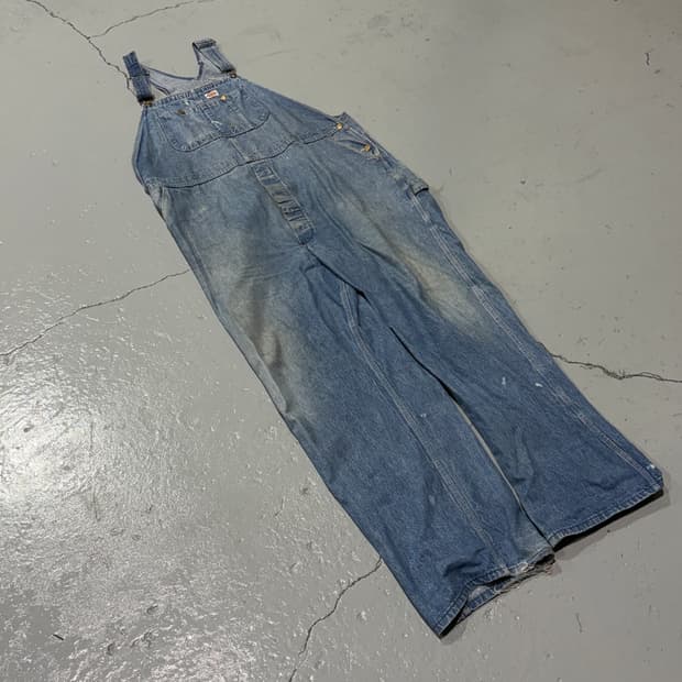 디키즈(Dickies) 빈티지 연청 데님 오버롤