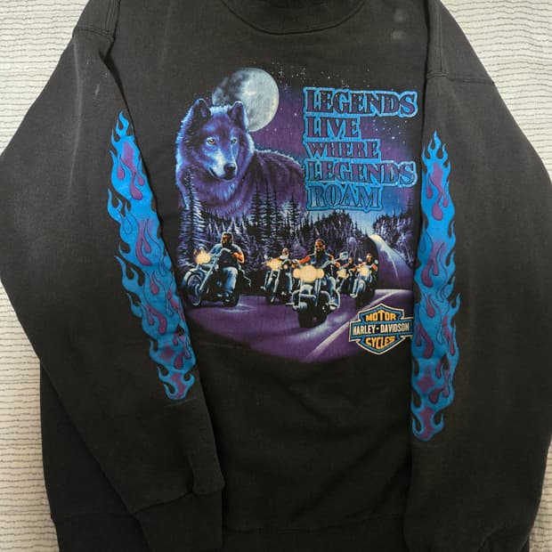 Rare 1992 할리 스웻셔츠