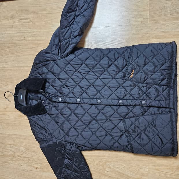 (M)바버 퀄팅 자켓  블랙