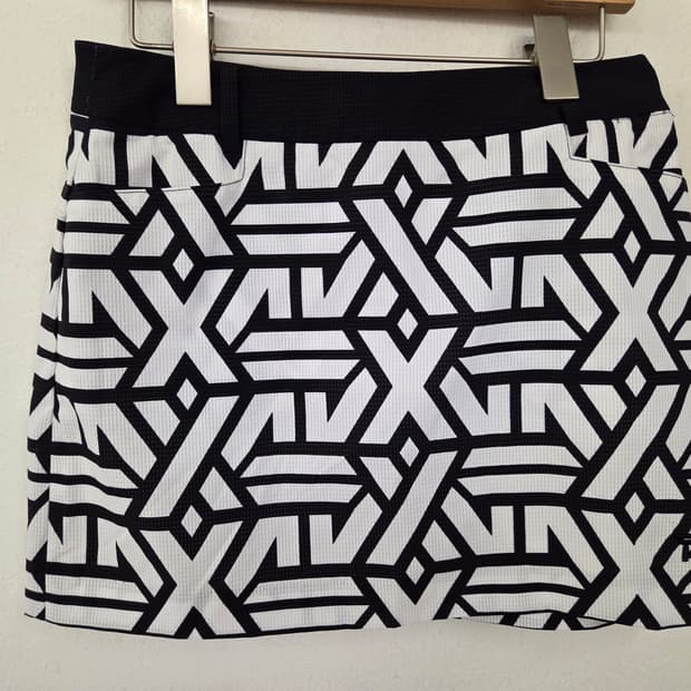 PXG 골프 스커트 M 블랙/화이트 패턴