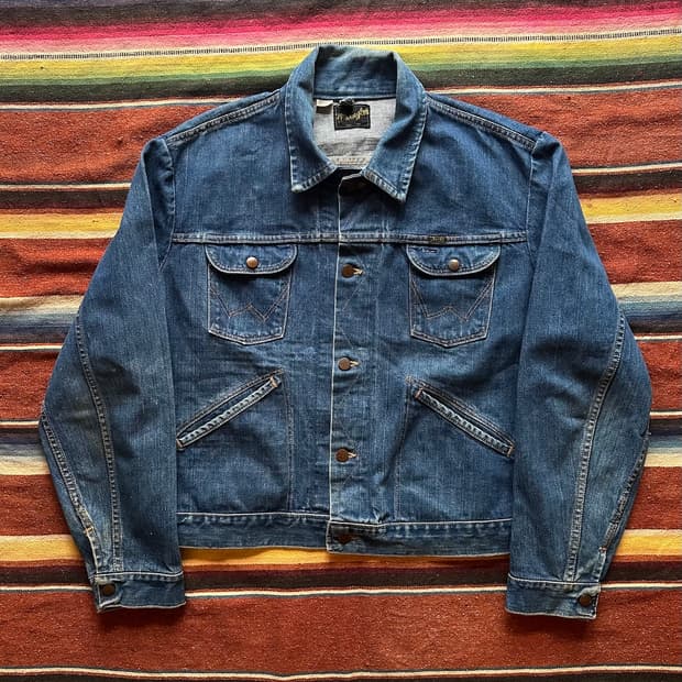 70s USA 빈티지 랭글러 124MJ 데님 자켓 빅사이즈