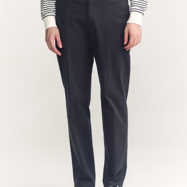 (38)헤지스 가먼트다잉 트월 치노 팬츠 차콜그레이