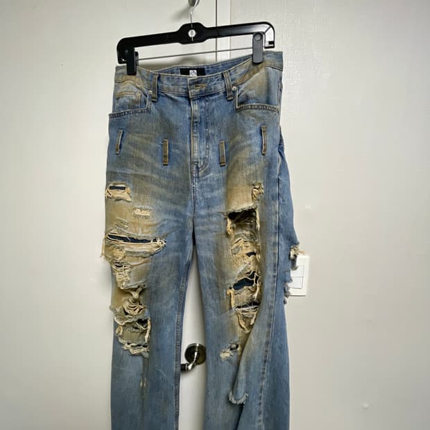 선데이오프클럽 디스 워싱 새깅진 2사이즈